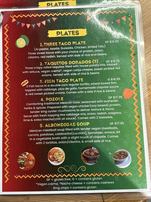 Menu page three   at BZ Taco in Redlands