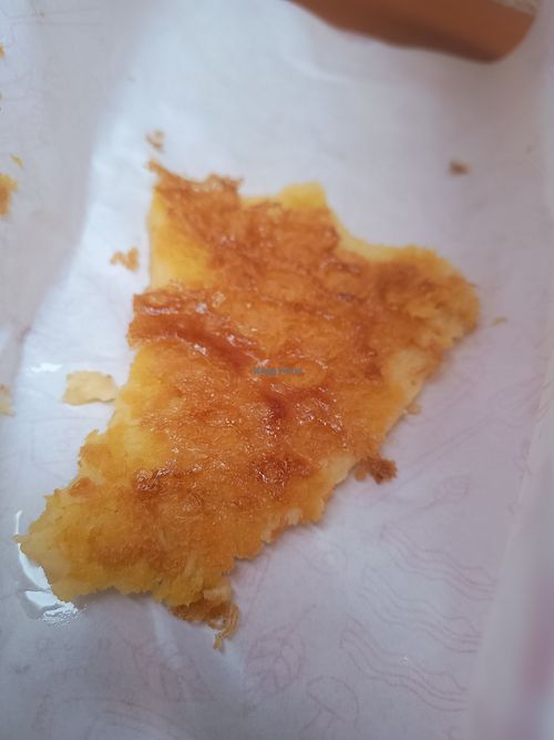 (half-eaten) farinata at Trattoria Sciamadda in Genoa