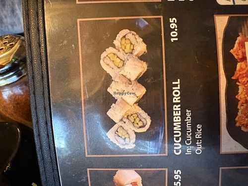 Vegan optionns  at Idy Sushi Rolls in Idyllwild