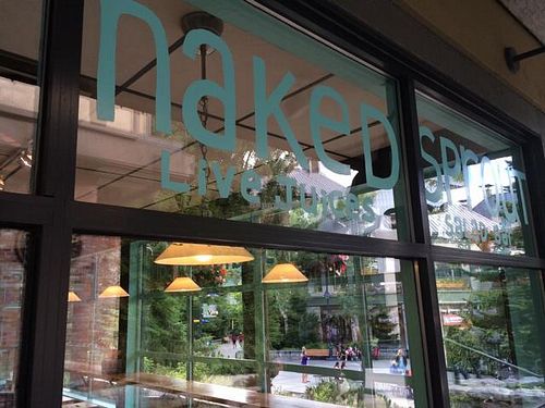 modern and fresh at Naked Sprout Juice Bar Cafe in Whistler