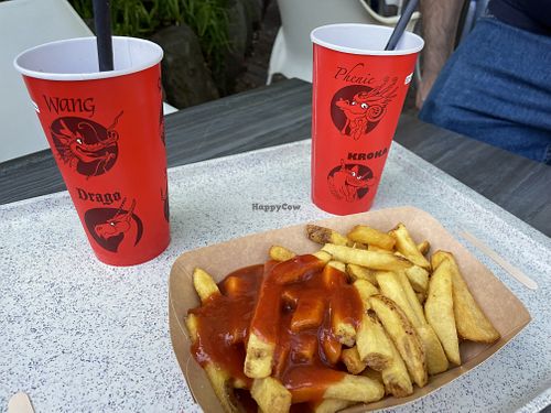 Fries and drinks   at Phantasialand - Schwan Snack - Kiosk in Bruehl