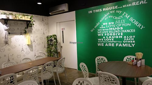 nice interior decor at Zhenyi Veggie Place 真一素食坊 in Northeast Singapore