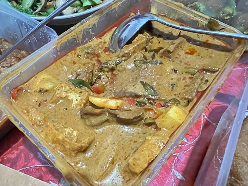 Thai fish rice- definitely a rice grabber but a little too spicy 8.5/10  at Zhenyi Veggie Place 真一素食坊 in Northeast Singapore