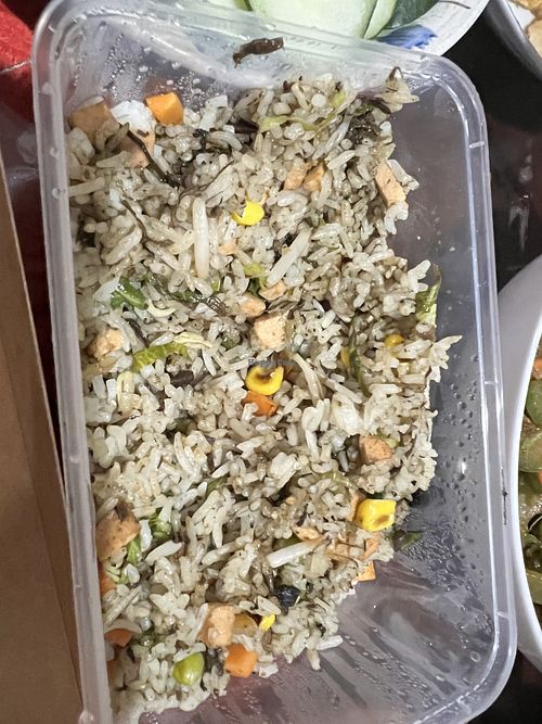 Fried rice quite mediocre also 6/10  at Zhenyi Veggie Place 真一素食坊 in Northeast Singapore