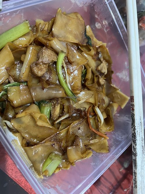 Char kway teow 7.5/10  at Zhenyi Veggie Place 真一素食坊 in Northeast Singapore
