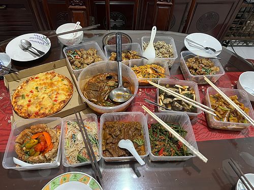 Overall meal  at Zhenyi Veggie Place 真一素食坊 in Northeast Singapore