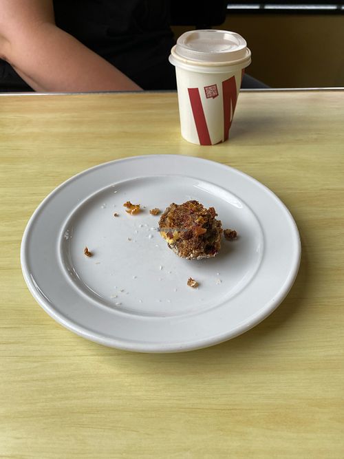 Almost finished blissball  at Sneaky Beach Cafe in Havelock