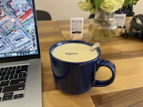 Latte with almond milk  at Kava-Lova in Batumi