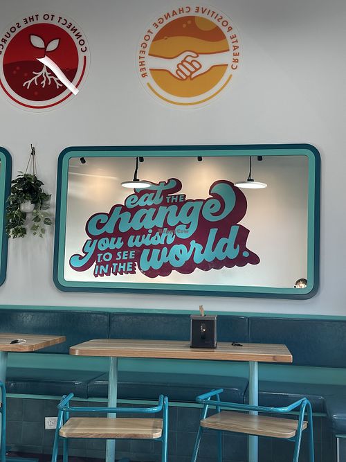 Inside  at PLNT Burger in Brookline