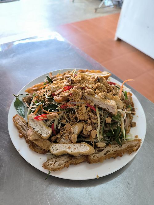 Banana blossom salad at Ha Pham Vietnamese Restaurant in Pakse
