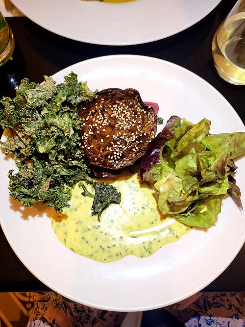 Portobello mushroom burger at 42 Degrés in Paris