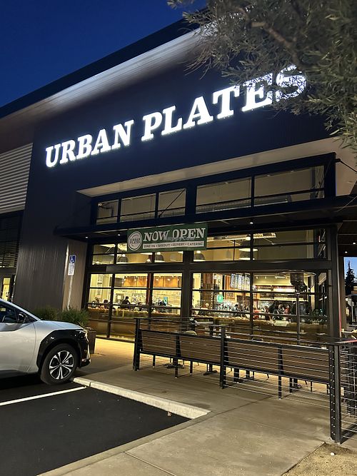 Store front   at Urban Plates in Sacramento