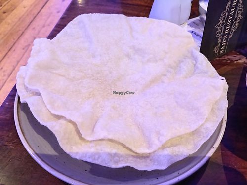 Poppadoms at Saji's  in Gateshead