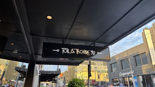 Street sign  at Toil & Trouble in Brunswick East
