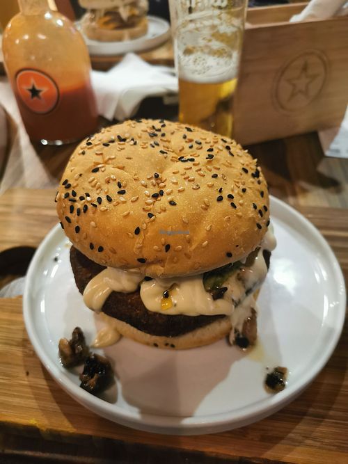 Smash veg burger at RocoMamas - Rosebank in Johannesburg