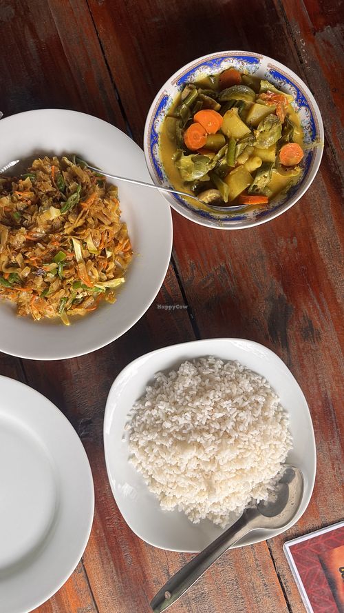 Vegetable Kottu, their special vegetable curry  at Garden View Restaurant in Ella