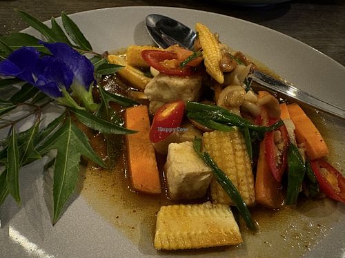 Tofu with vegetables   at Koh Mook Sea Beach Restaurant in Koh Muk