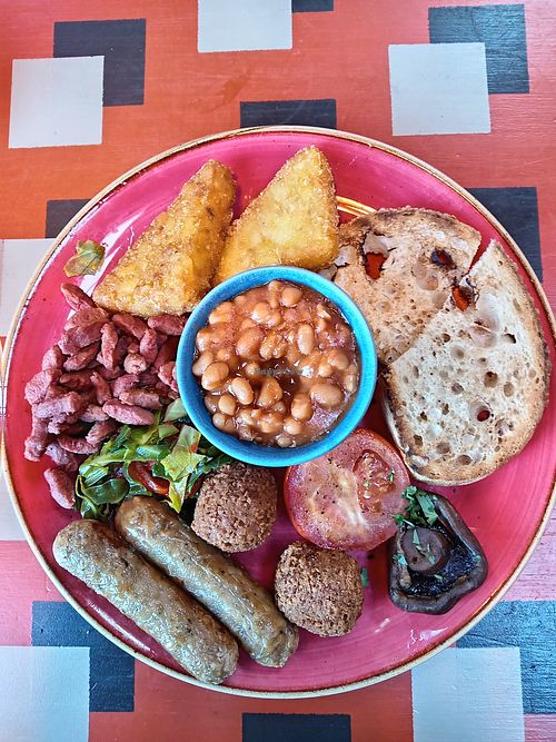 All day vegan breakfast at Durano Lounge in Tynemouth