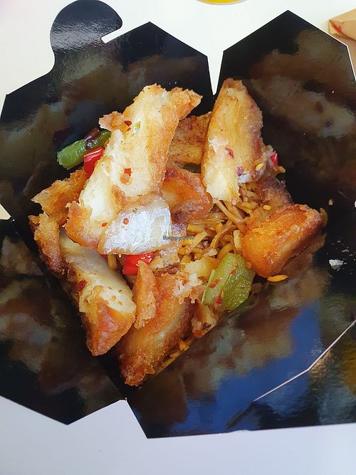 S&p potatoes, veg noodles at Chopstix Noodles in Coventry