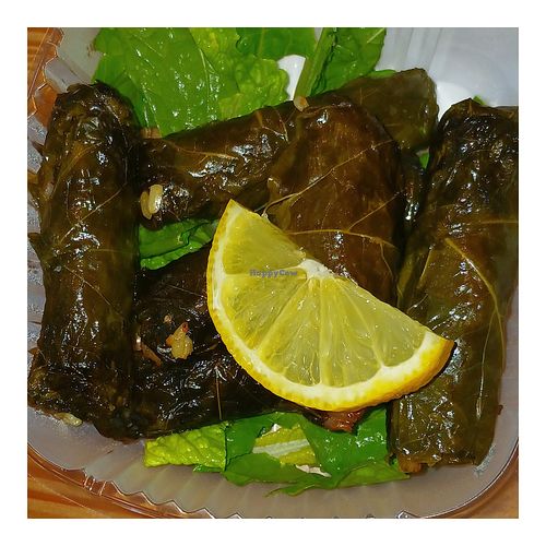 Stuffed grapes at Taste Mediterranean Kitchen at Parkville Market in Hartford