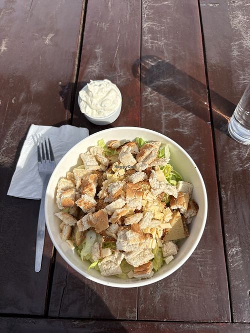 Ensalada cesar  at Gato Negro Vegan in Santiago