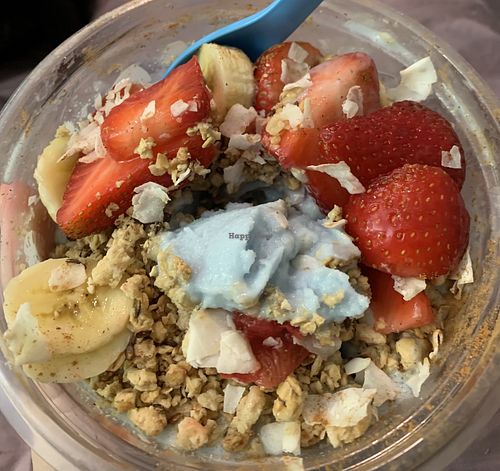 Avalanche Coconut Bowl. Reminded me of Lucky Charms cereal  at Playa Bowls in Springboro