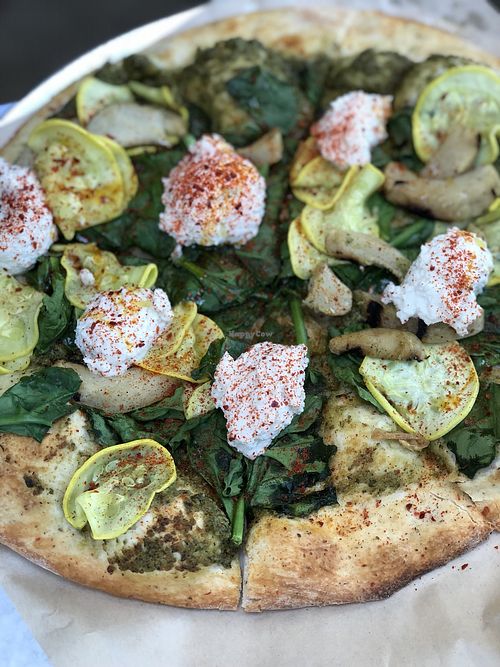 Artichoke and pesto pizza at True Food Kitchen - Fashion Valley Mall in San Diego