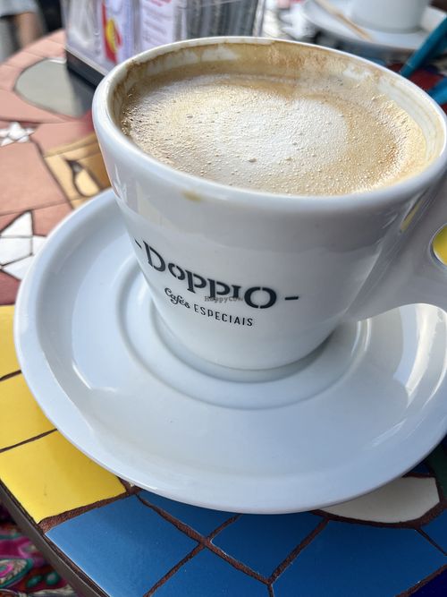 Café con leche de castañas   at Vicios e Virtudes in Florianopolis