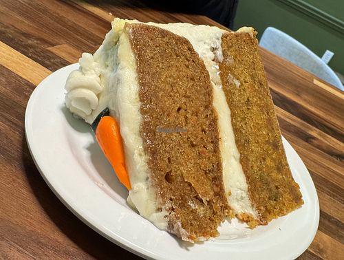 Vegan Carrot Cakee  at Adam and Eve Cafe in Birmingham