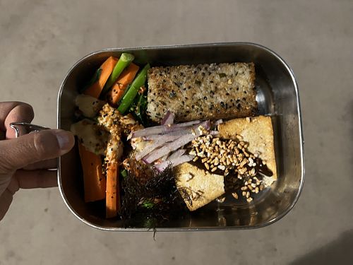 Tofu bento box  at Kitoko Maui in Kihei