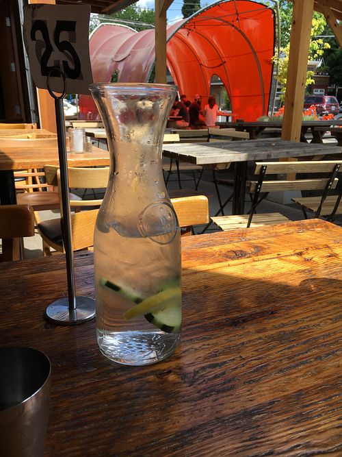 Indoor and outdoor seating at The Sudra - 28th Ave in Portland