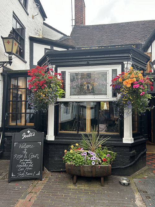 Lovely stained glass window!  at Rose & Crown  in Ludlow
