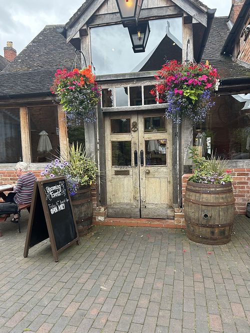 Entrance at rear of the pub  at Rose & Crown  in Ludlow