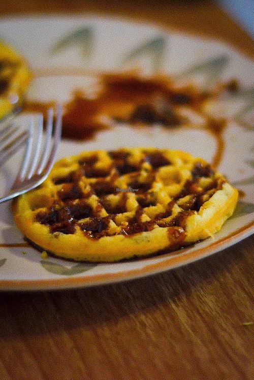 Waffle at Café Veg Mãe e Filha in Sao Paulo