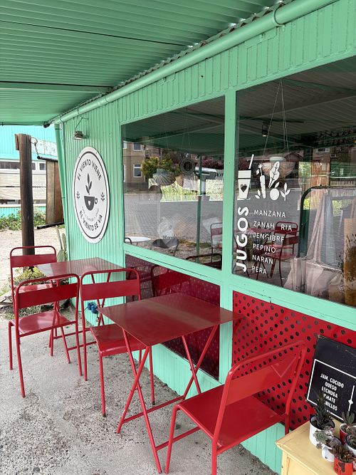 Outdoor Seating  at El Viento Viene in Puerto Piramides