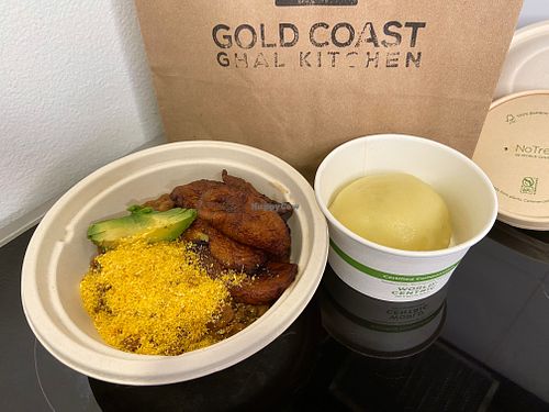 red red + fufu (takeout) at Gold Coast Ghal Kitchen in Seattle