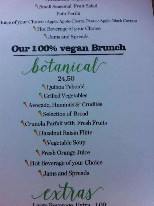 Here is the description of the menu at Le Pain Quotidien - Lepic in Paris