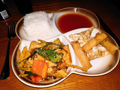 Vegansk lunchmeny at Chili Chili in Upplands Vaesby