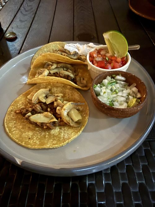 Tacos veganos   at El Rinconcito del Sabor in Suchitoto