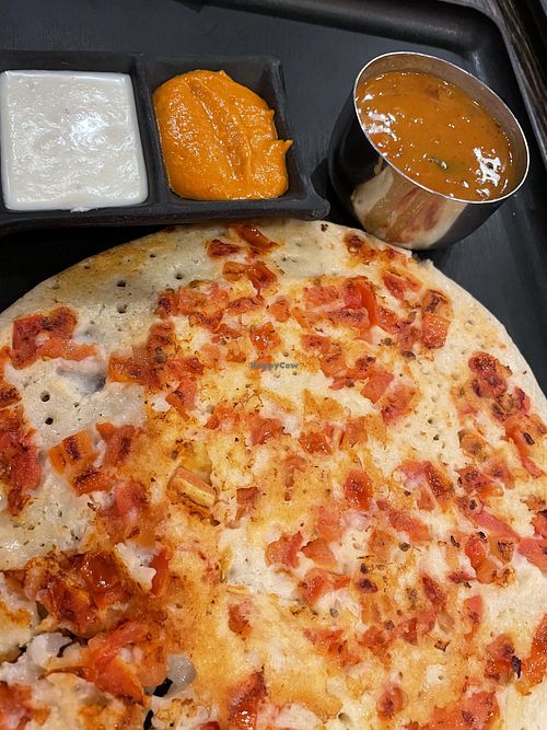 Tomato uttapam  at Honest in Surrey