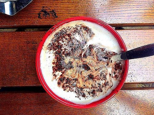Soy cappuccino  at Le Pain Quotidien in Aix-en-provence