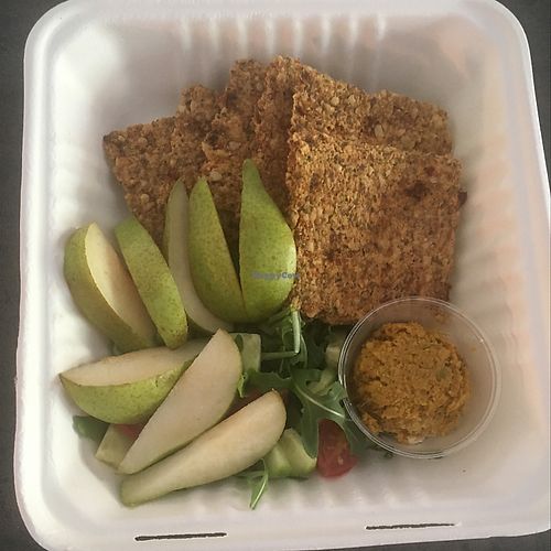 Almond Flatbread & spread  at Elixart in Nevada City