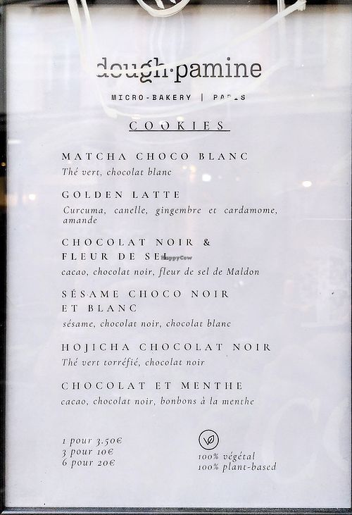 Cookie Menu at Doughpamine: Micro-Bakery in Paris