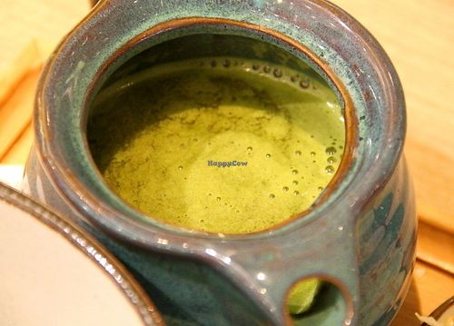 Lei cha is made of green tea, basil and mint. Recommendable only for those who like to eat green tea dishes.   at Simple Life - Jalan Sultan Ismail in Kuala Lumpur