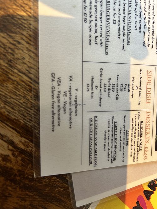 Menu December 2024  at Cayley Arms in Colwyn Bay