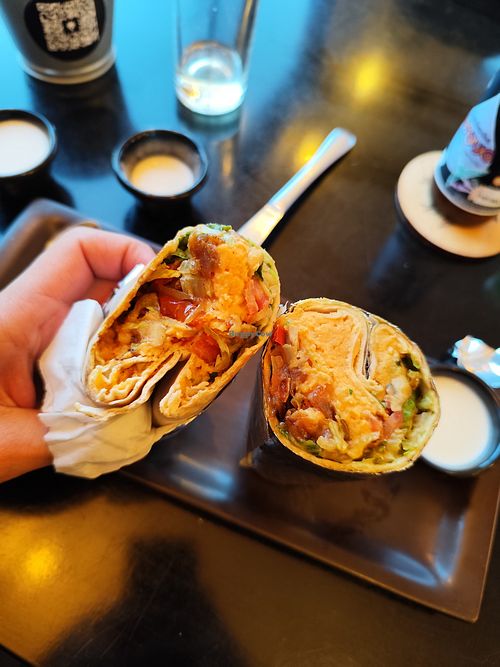 Shawarma de hummus at Kürüf Patagonia in Coyhaique