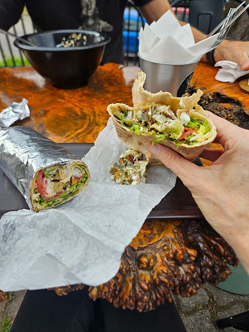 Seitan schwarma at Kürüf Patagonia in Coyhaique