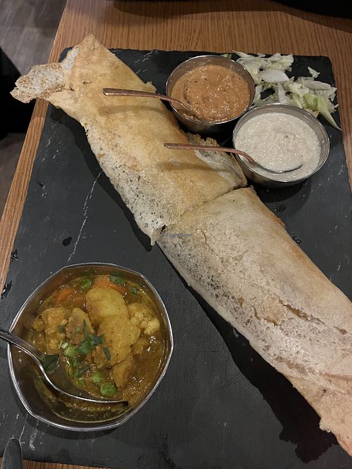 Garlic Masala Dosa (~12€)  at Nandys Restaurant in Bochum