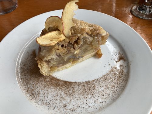 Delicious vegan apple cake  at Maleza in Valparaiso