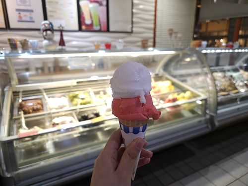 Strawberry Lemonade & Lemon flavors with non-dairy milk at Hello Gelato in Pasadena